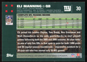 Eli Manning Autographed 2007 Topps Card #30 New York Giants SKU #265319