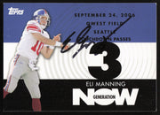 Eli Manning Autographed 2007 Topps Card #GN-EM3 New York Giants SKU #265320