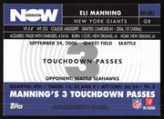 Eli Manning Autographed 2007 Topps Card #GN-EM3 New York Giants SKU #265320