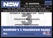 Eli Manning Autographed 2007 Topps Card #GN-EM3 New York Giants SKU #265321