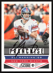Eli Manning Autographed 2013 Score Card #287 New York Giants SKU #265324