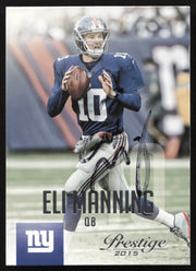 Eli Manning Autographed 2015 Panini Prestige Card #39 New York Giants SKU #265327
