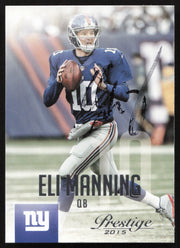 Eli Manning Autographed 2015 Panini Prestige Card #39 New York Giants SKU #265328