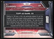 Eli Manning Autographed 2015 Topps Card #384 New York Giants SKU #265329