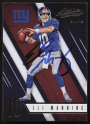 Eli Manning Autographed 2016 Panini Absolute Card #95 New York Giants SKU #265330