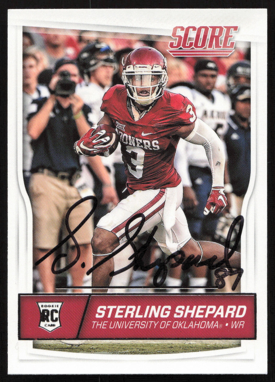 Sterling Shepard Autographed 2016 Score Card #368 Oklahoma SKU #265335