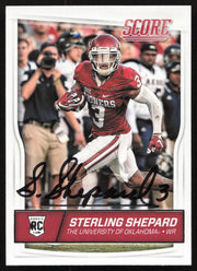 Sterling Shepard Autographed 2016 Score Card #368 Oklahoma SKU #265336