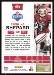 Sterling Shepard Autographed 2016 Score Card #368 Oklahoma SKU #265336
