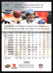 Matt Hasselbeck Autographed 2008 UD First Edition Card #129 Seattle Seahawks SKU #265339