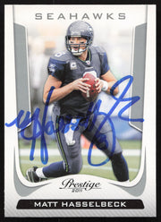 Matt Hasselbeck Autographed 2011 Panini Prestige Card #176 Seattle Seahawks SKU #265340