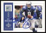 Matt Hasselbeck Autographed 2002 Upper Deck Card #86 Seattle Seahawks SKU #265341