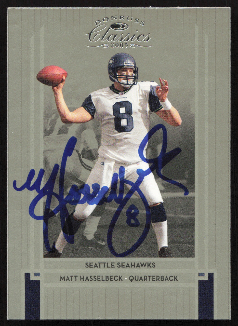 Matt Hasselbeck Autographed 2005 Donruss Classics Card #86 Seattle Seahawks SKU #265342