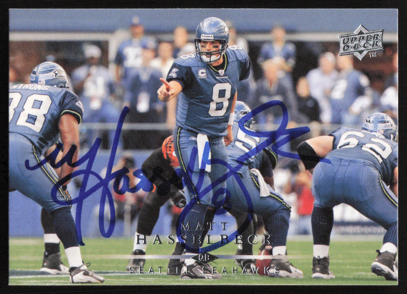 Matt Hasselbeck Autographed 2008 Upper Deck Card #170 Seattle Seahawks SKU #265343