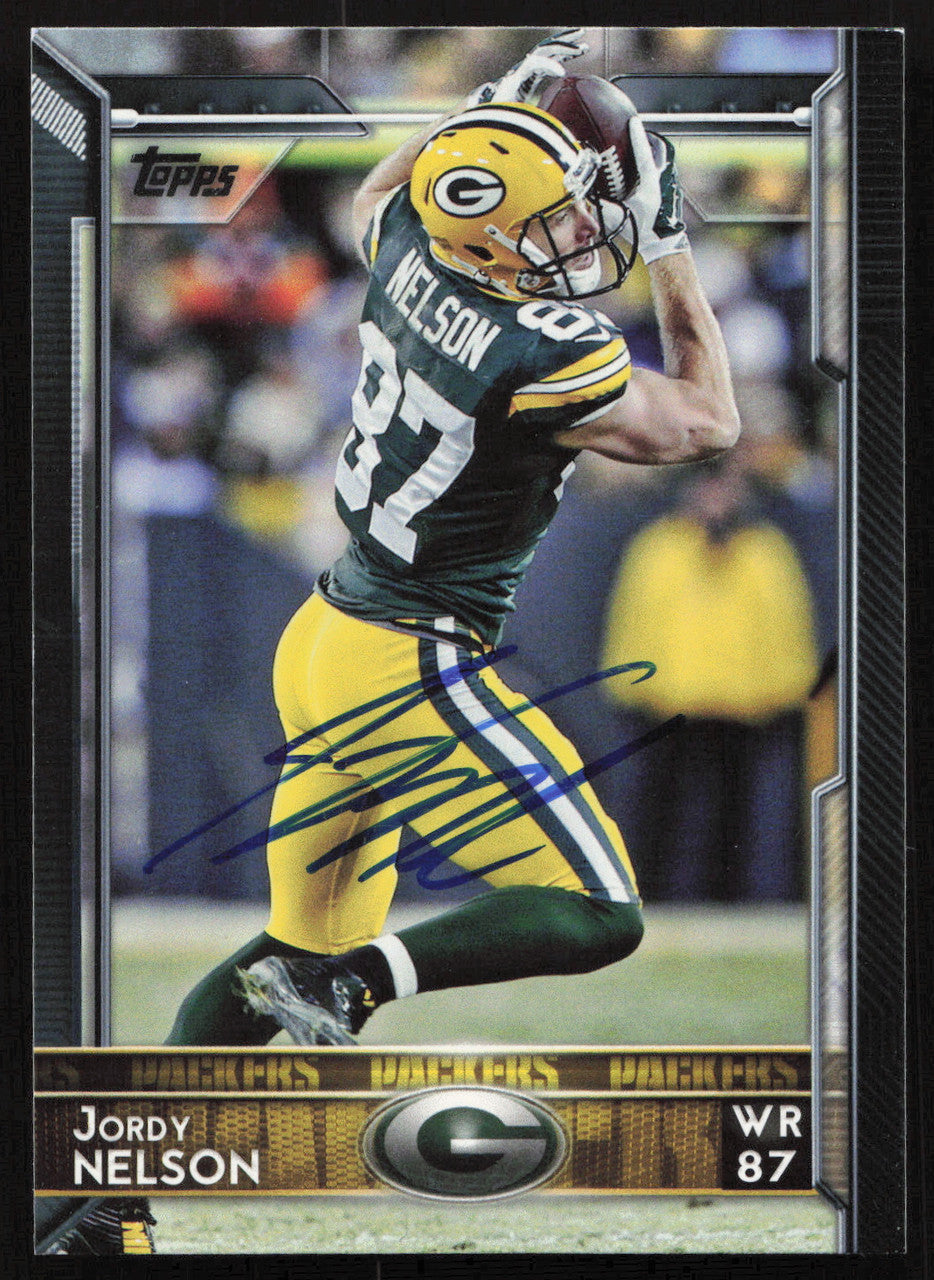 Jordy Nelson Autographed 2015 Topps Card #3 Green Bay Packers SKU #265358