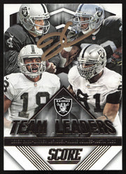 Derek Carr Autographed 2015 Score Card #28 Oakland Raiders SKU #265363