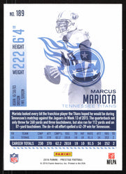 Marcus Mariota Autographed 2016 Panini Prestige Card #189 Tennessee Titans SKU #265364