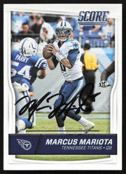 Marcus Mariota Autographed 2016 Score Card #311 Tennessee Titans SKU #265365