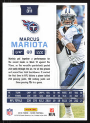 Marcus Mariota Autographed 2016 Score Card #311 Tennessee Titans SKU #265365