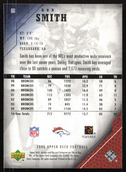 Rod Smith Autographed 2005 Upper Deck Card #60 Denver Broncos SKU #265369