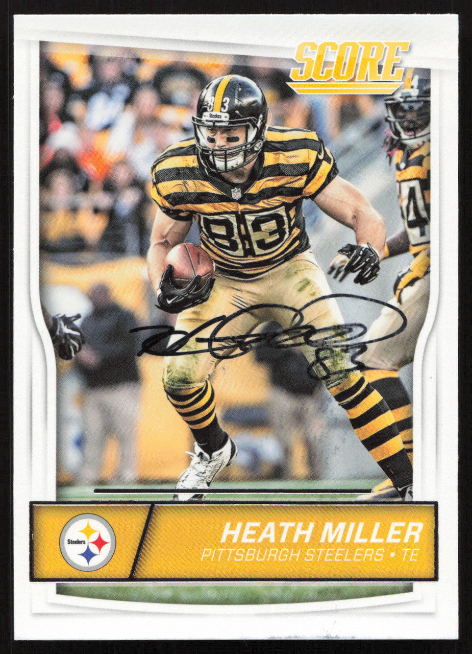 Heath Miller Autographed 2016 Score Card #254 Pittsburgh Steelers SKU #265379