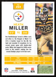 Heath Miller Autographed 2016 Score Card #254 Pittsburgh Steelers SKU #265379