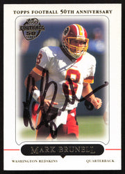 Mark Brunell Autographed 2005 Topps Card #88 Washington Redskins SKU #265384