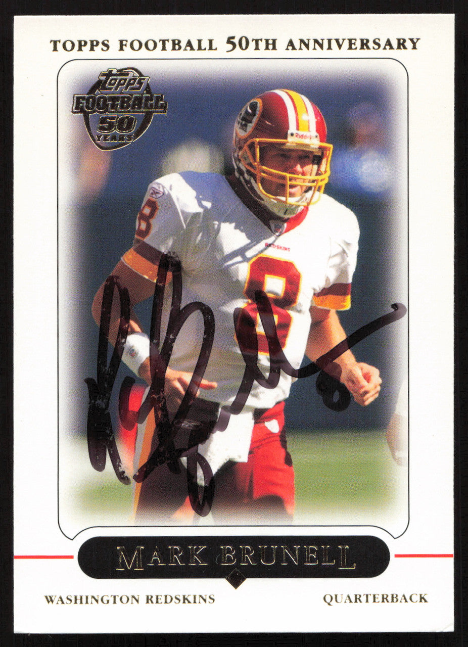 Mark Brunell Autographed 2005 Topps Card #88 Washington Redskins SKU #265384