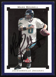 Mark Brunell Autographed 2002 Fleer Premium Card #128 Jacksonville Jaguars SKU #265385