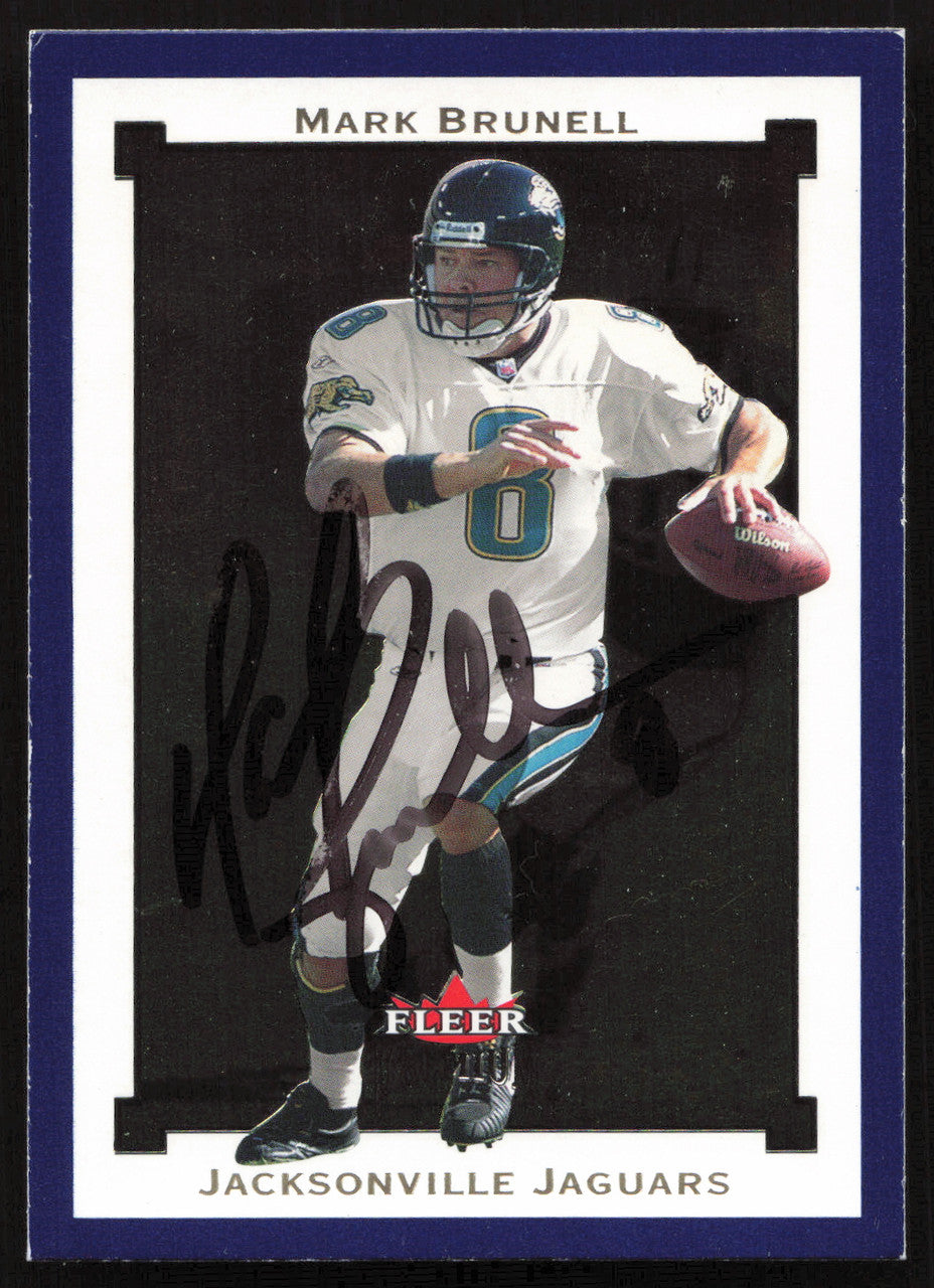 Mark Brunell Autographed 2002 Fleer Premium Card #128 Jacksonville Jaguars SKU #265385