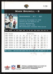 Mark Brunell Autographed 2002 Fleer Premium Card #128 Jacksonville Jaguars SKU #265385