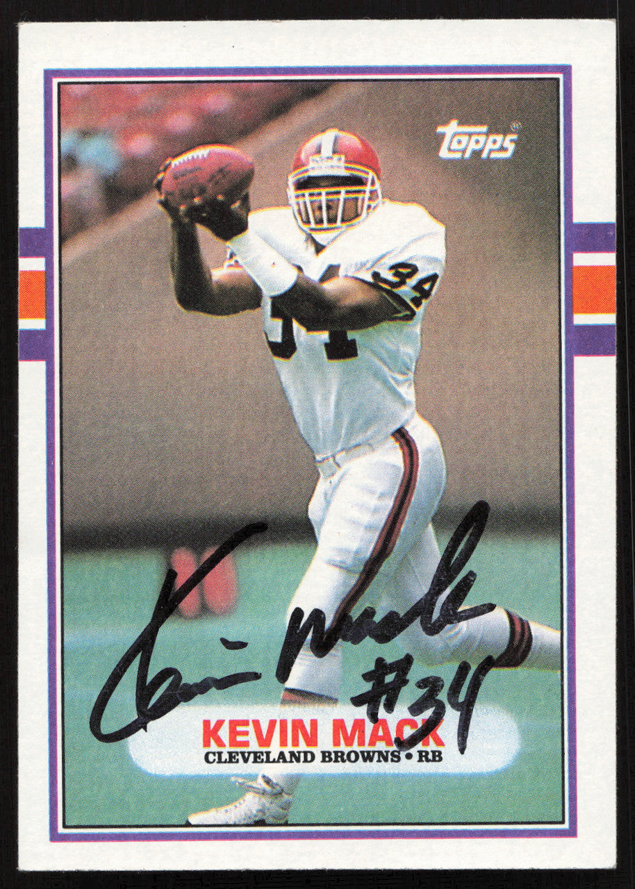 Kevin Mack Autographed 1989 Topps Card #149 Cleveland Browns SKU #265400