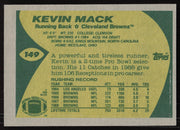 Kevin Mack Autographed 1989 Topps Card #149 Cleveland Browns SKU #265400