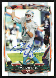 Ryan Tannehill Autographed 2014 Topps Chrome Refractor Card #23 Miami Dolphins SKU #265402