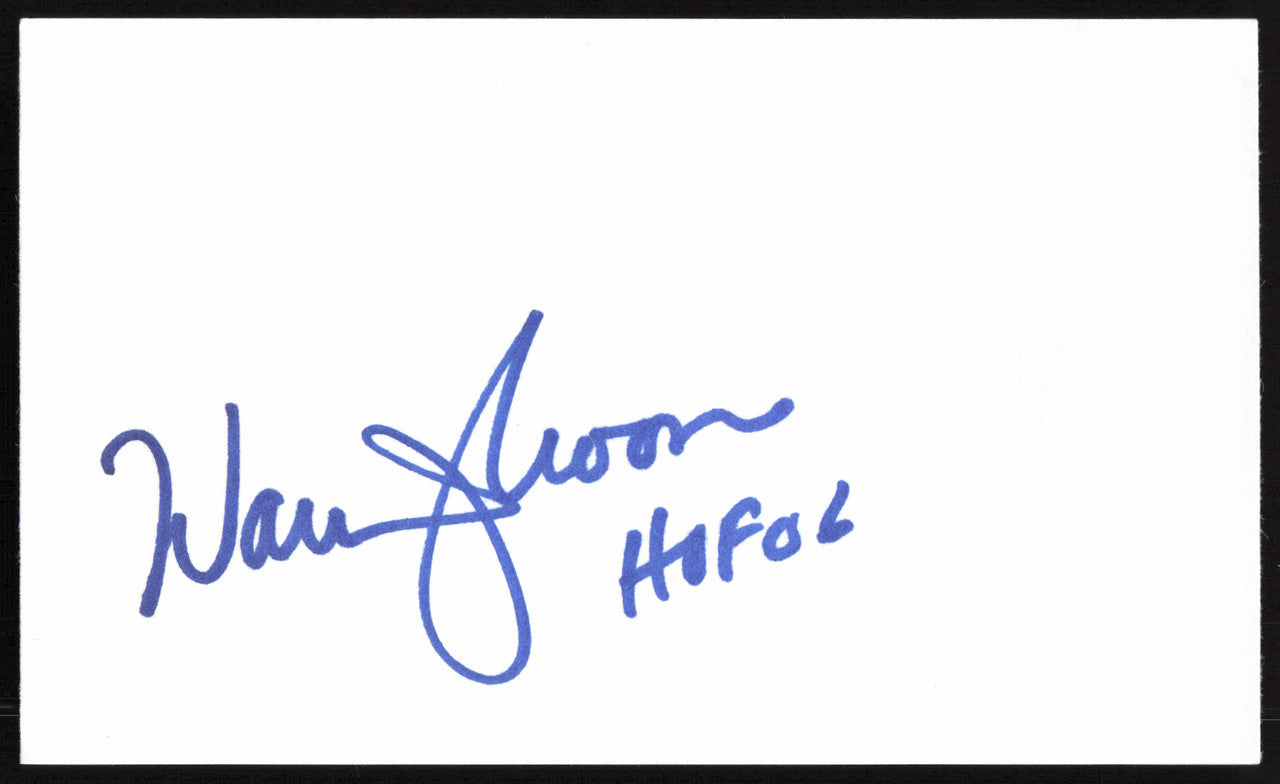 Warren Moon Autographed 3x5 Index Card Houston Oilers SKU #265404