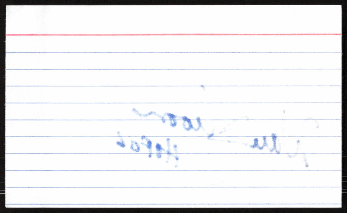 Warren Moon Autographed 3x5 Index Card Houston Oilers SKU #265404