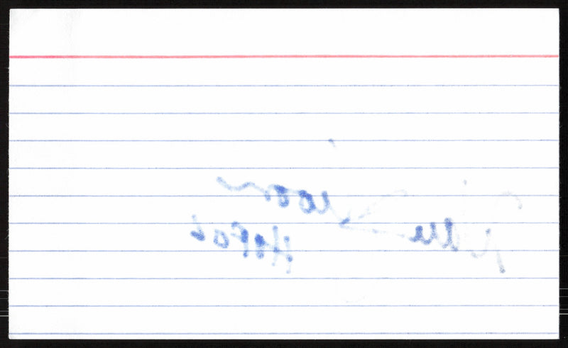 Warren Moon Autographed 3x5 Index Card Houston Oilers SKU #265404