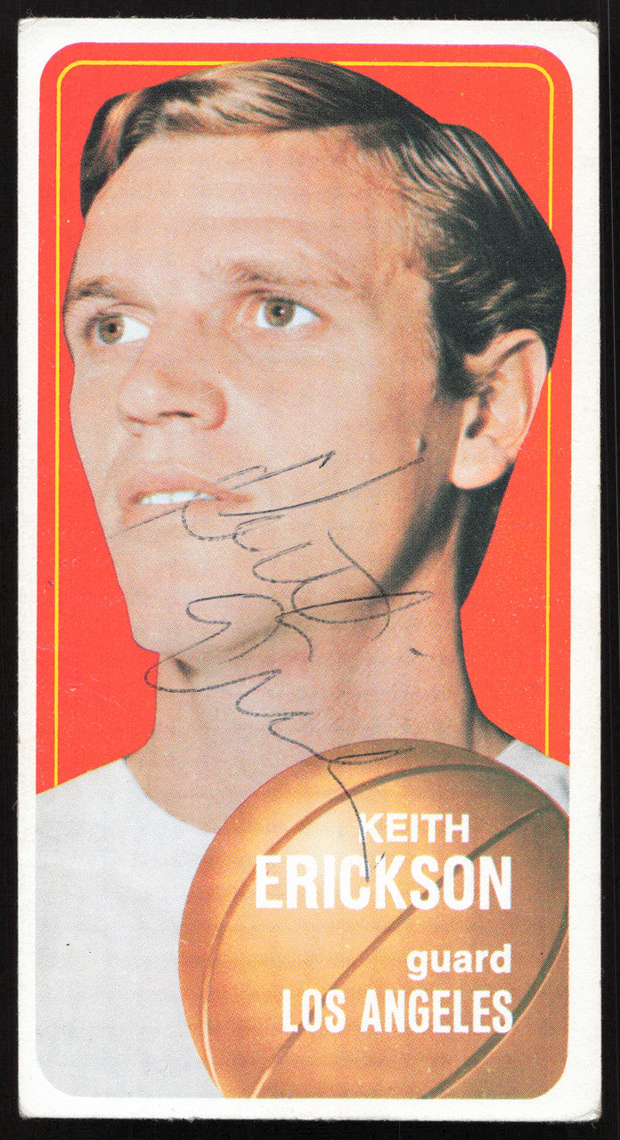 Keith Erickson Autographed 1970-71 Topps Card #38 Los Angeles Lakers SKU #264157