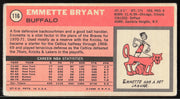 Emmette Bryant Autographed 1970-71 Topps Card #116 Buffalo Braves SKU #264160