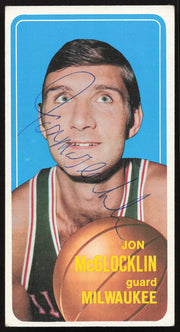 Jon McGlocklin Autographed 1970-71 Topps Card #139 Milwaukee Bucks SKU #264162