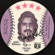 Jerry Morales Autographed 1976 MSA Orbaker's Ice Cream Card Chicago Cubs SKU #264332