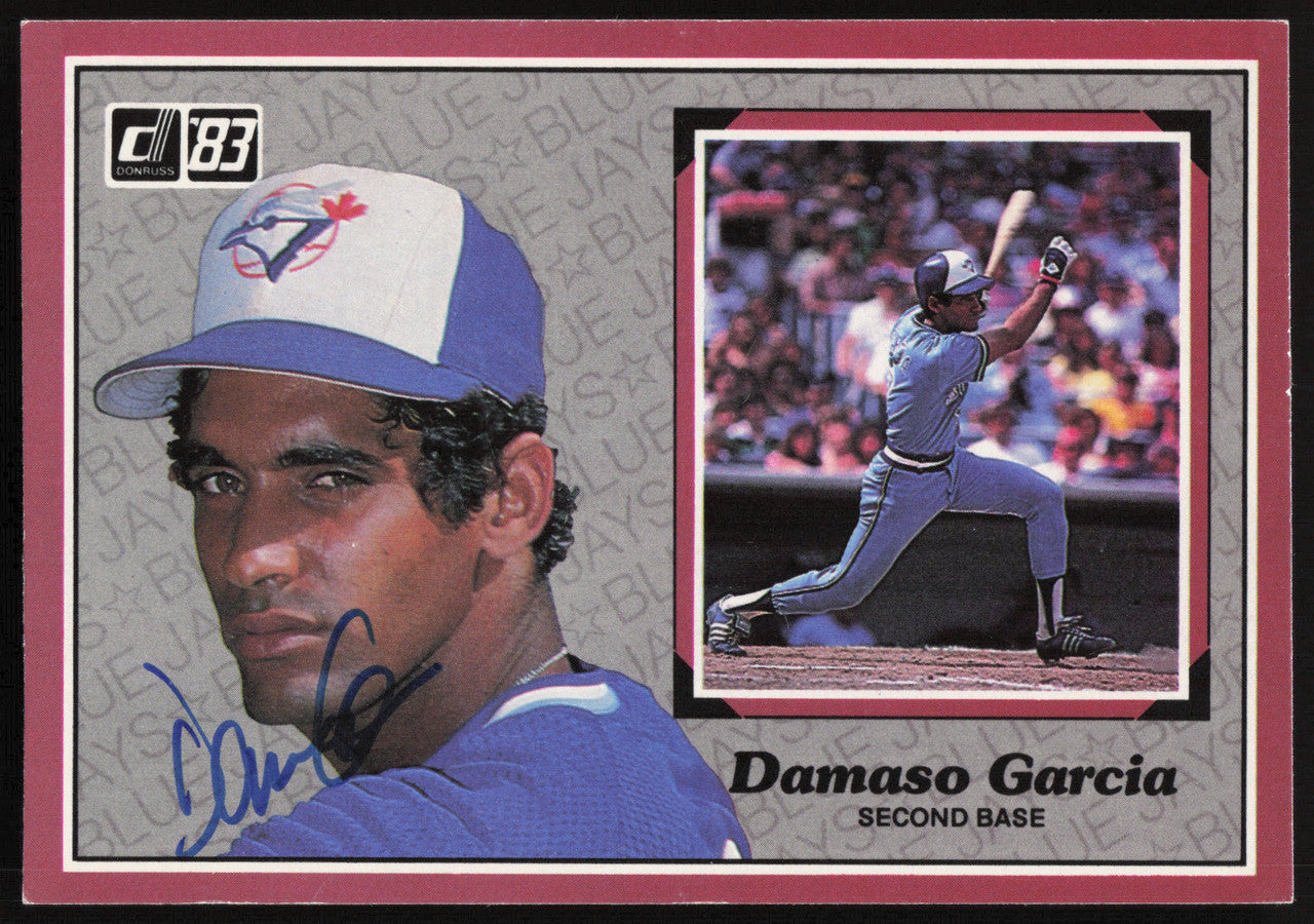 Damaso Garcia Autographed 1983 Donruss Action All Stars Card #17 Toronto Blue Jays SKU #264346