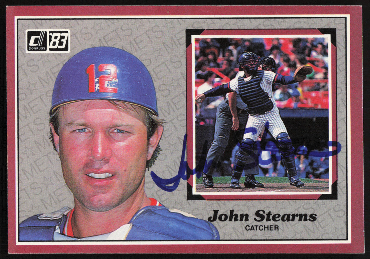 John Stearns Autographed 1983 Donruss Action All Stars Card #25 New York Mets SKU #264348