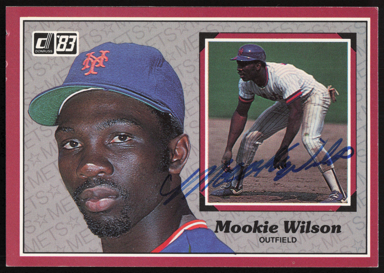 Mookie Wilson Autographed 1983 Donruss Action All Stars Card #32 New York Mets SKU #264351