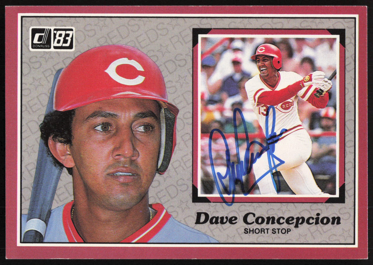 Dave Concepcion Autographed 1983 Donruss Action All Stars Card #47 Cincinnati Reds SKU #264354