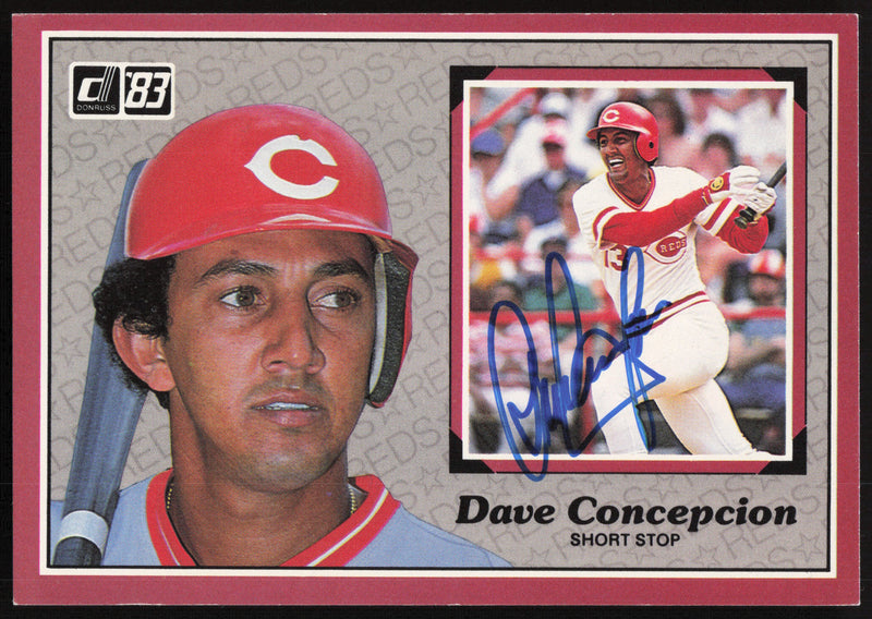 Dave Concepcion Autographed 1983 Donruss Action All Stars Card #47 Cincinnati Reds SKU #264354