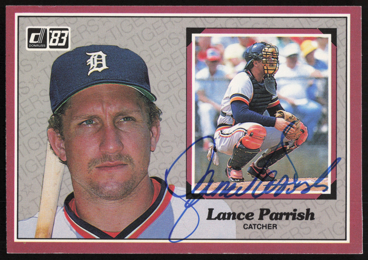 Lance Parrish Autographed 1983 Donruss Action All Stars Card #50 Detroit Tigers SKU #264357