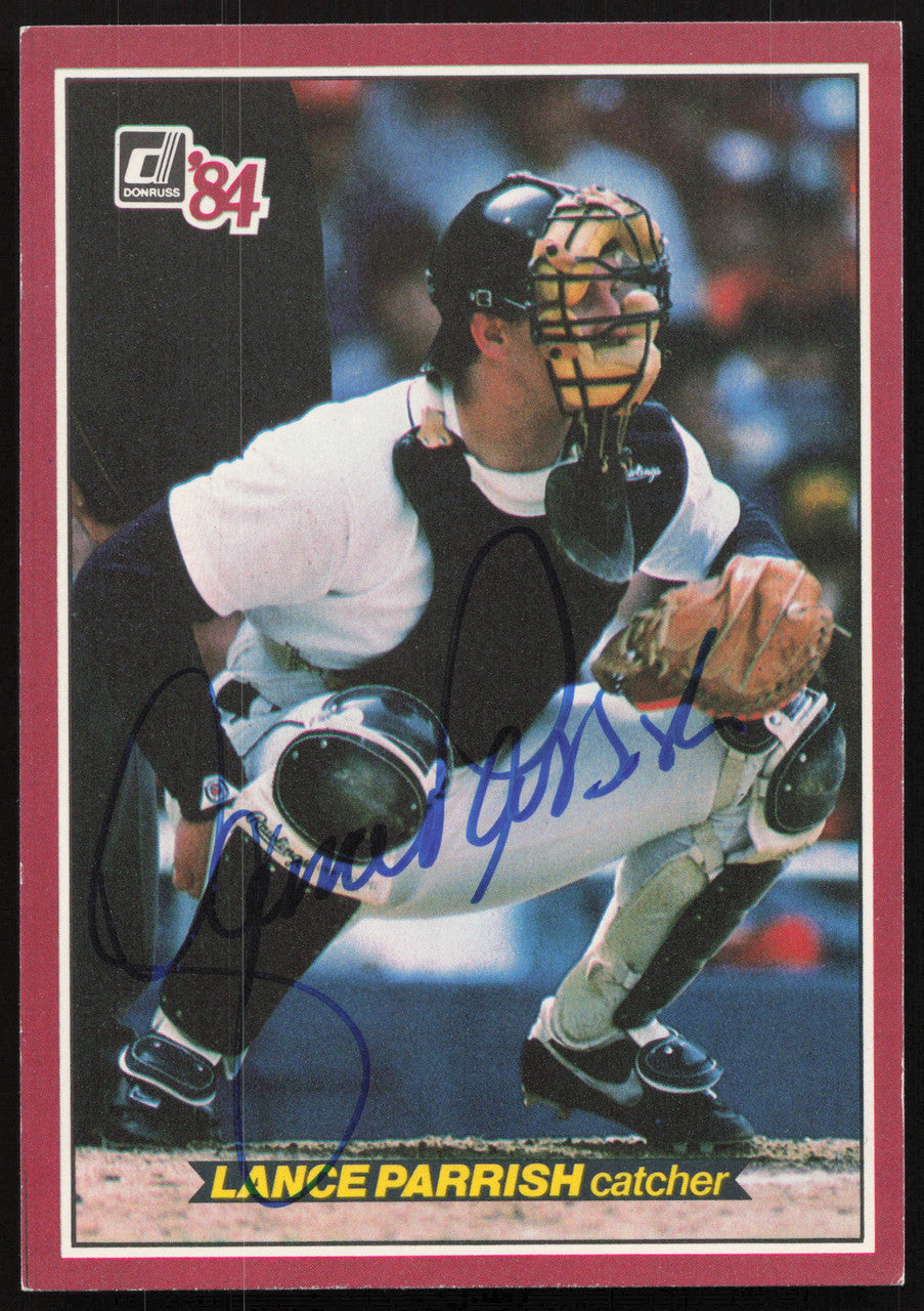Lance Parrish Autographed 1984 Donruss Action All Stars Card #34 Detroit Tigers SKU #264363