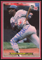Dusty Baker Autographed 1984 Donruss Action All Stars Card #47 Los Angeles Dodgers SKU #264365