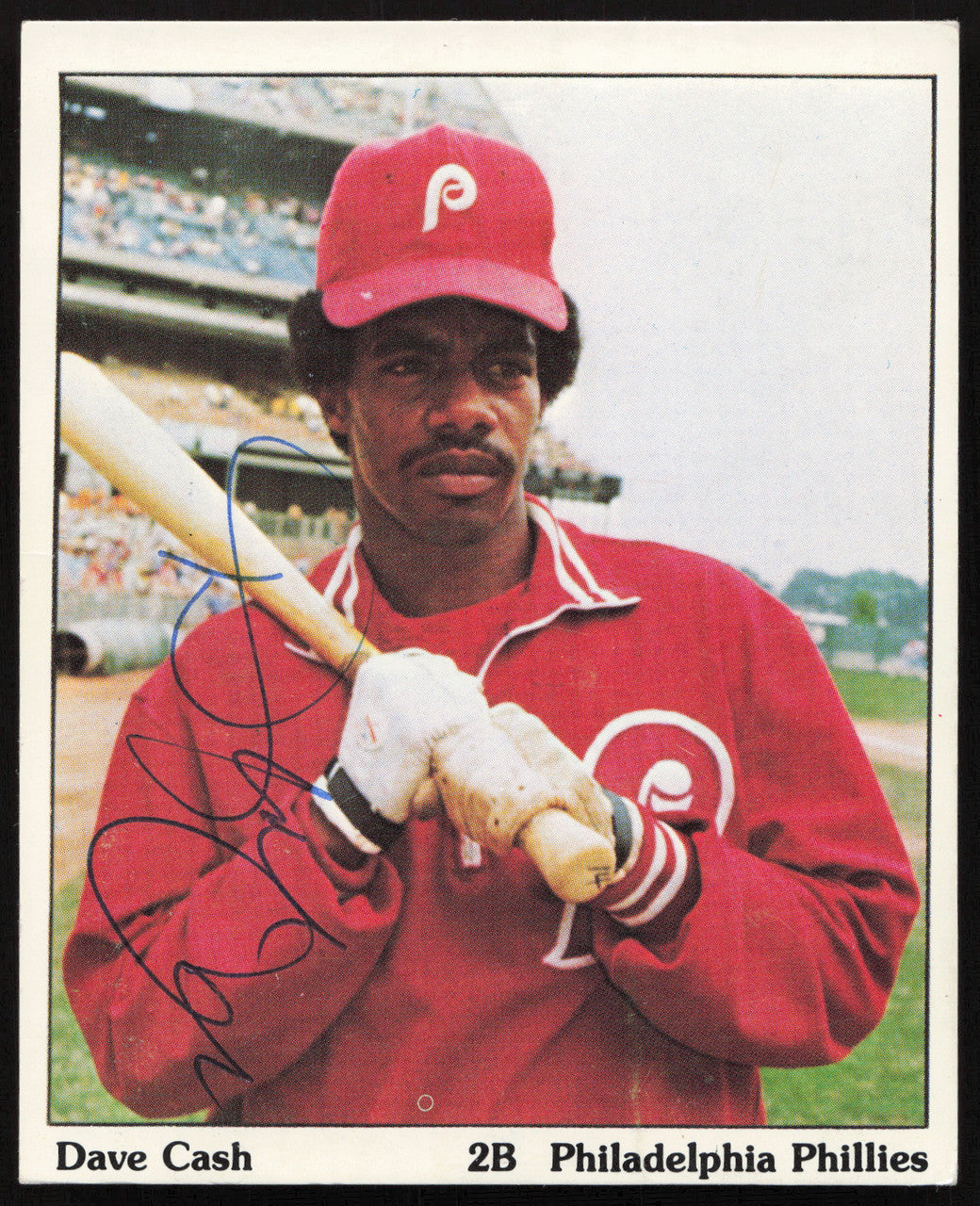 Dave Cash Autographed 1975 SSPC 3.5"x4.25" Card Philadelphia Phillies SKU #264368