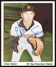 Chris Speier Autographed 1975 SSPC 3.5"x4.25" Card San Francisco Giants SKU #264373